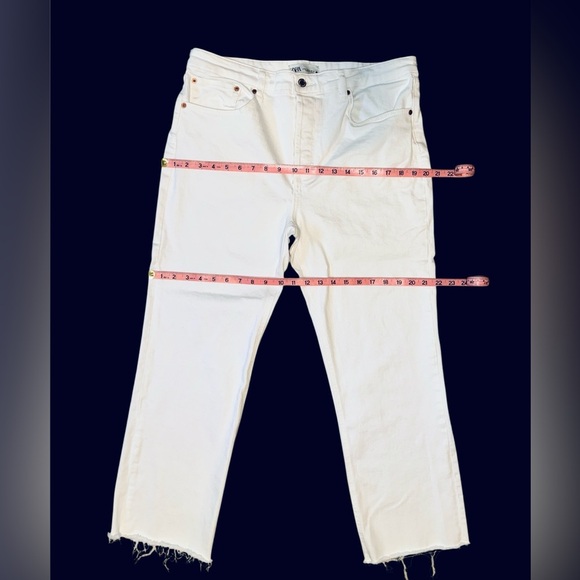 ZARA DREED FLARE JEANS, WHITE - Picture 6 of 6